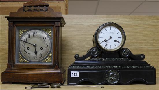 Two mantel clocks